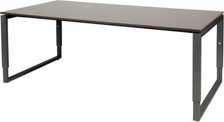 Vergadertafel - Verstelbaar - 200x100 logan - zwart frame
