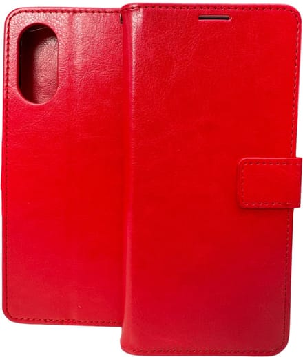 Portemonnee Book case Hoesje Geschikt voor: Oppo A17 - Rood