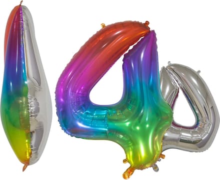 Folieballon 30" nmr. 4 - Transparant Regenboog
