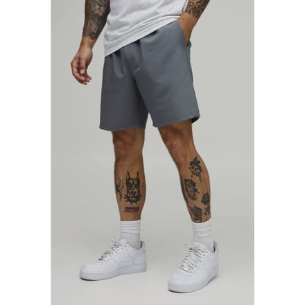 Essential Slim Fit Elasticated Tech Shorts | Grey | Size XS