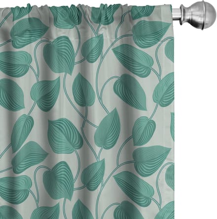 ABAKUHAUS – 2-delige set voorhangen – microvezel – Seafoam groen 75×175 cm