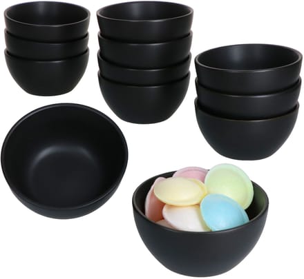 Set van 12 hapjes- en dipschalen Londen Lampart Nero - 24304272