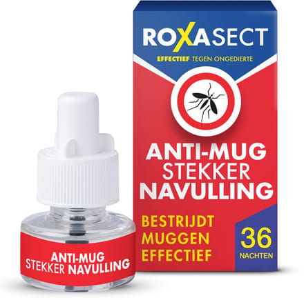 Roxasect Navulling Muggenstekker - Anti-Muggen Stekker Navulverpakking - 36 nachten bescherming - 1 stuks