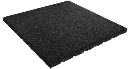 Rubber tegels 25 mm - 1 m² (4 tegels van 50 x 50 cm) - Zwart
