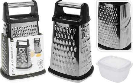 Excellent Houseware rasp vierkant rvs met opvangbakje keukenhulp.