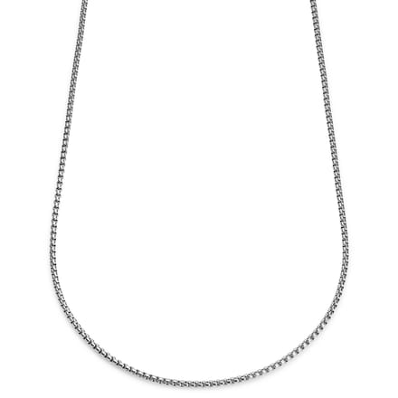 Essentials | 3 mm Zilverkleurige Ketting met Gebogen Venetiaanse Schakels