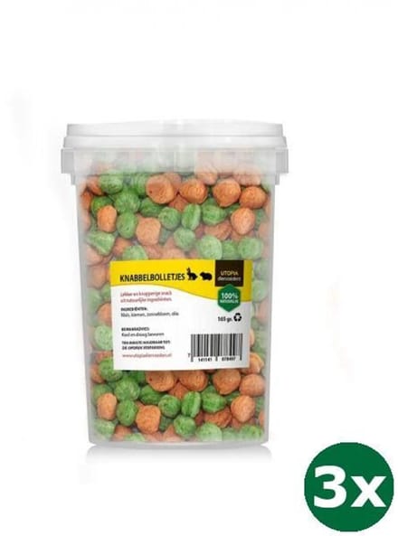 3x165 gr Utopia knabbelbolletjes