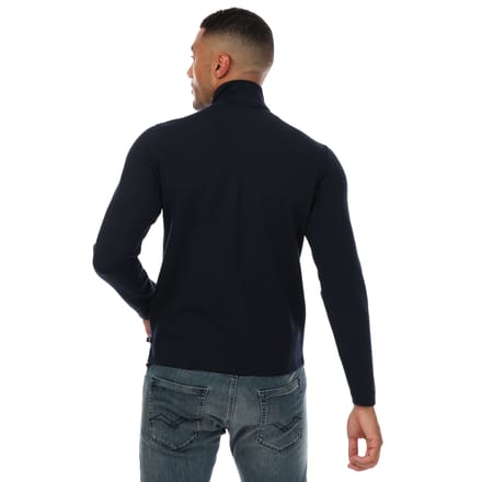 Ted Baker Veller sweatshirt met slanke pasvorm en halve rits voor heren, marineblauw