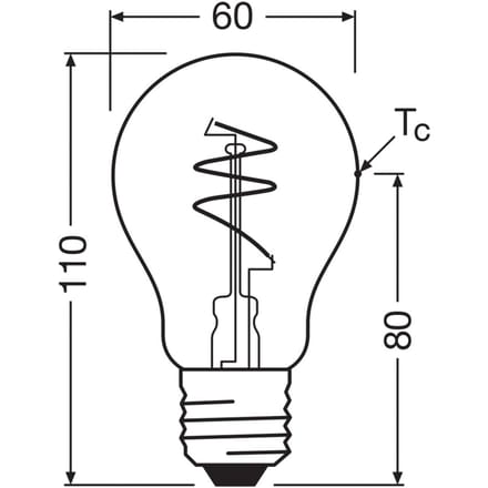 OSRAM HOMELIGHTING 4058075836525 LED-lamp Energielabel F (A - G) E27 Peer 4.9 W = 40 W Warmwit (Ø x l) 60 mm x 110 mm 1 stuk(s)