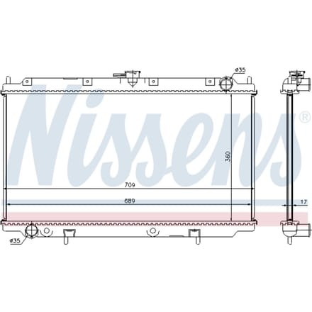 Radiator, motorkoeling NISSENS 62927A