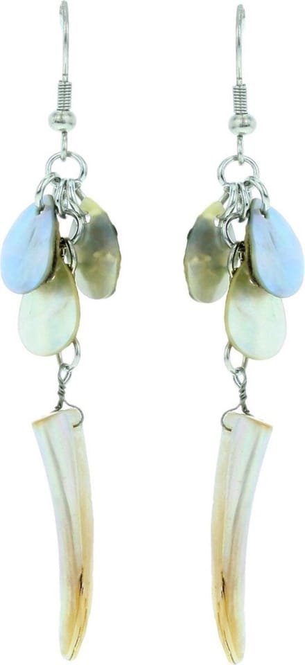 Behave Oorbellen hangers met schelp