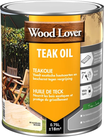 Woodlover Teak Oil - 0.75L - 613 - Teak