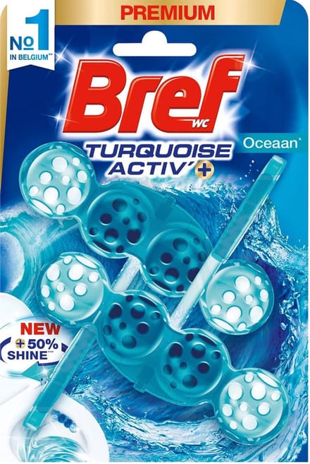 Bref - Toiletblok - Turquoise Activ - Ocean - 2x50g