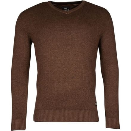 Baileys Trui Cotton V-Neck Allover 2-Tone Bruin / male