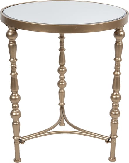 Clayre & Eef Bijzettafel Ø 50x60 cm Goudkleurig IJzer