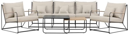 Svea - Arda loungeset - zwart/beige