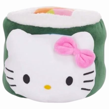 Hello Kitty (Blauw) Sushi Roll Pluche Knuffel 25 cm