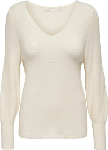 Only Trui Onlatia L/s V-neck Cuff Pullove Knt 15230147 Whitecap Gray/w. Melange Dames Maat - S