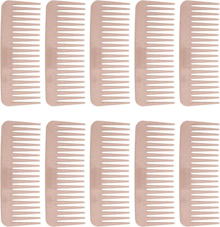 Haarontwarrende Kam - Styling Kam - Dagelijkse Haarverzorging - Gemaakt van Tarwestro - 10 Stuks - Beige