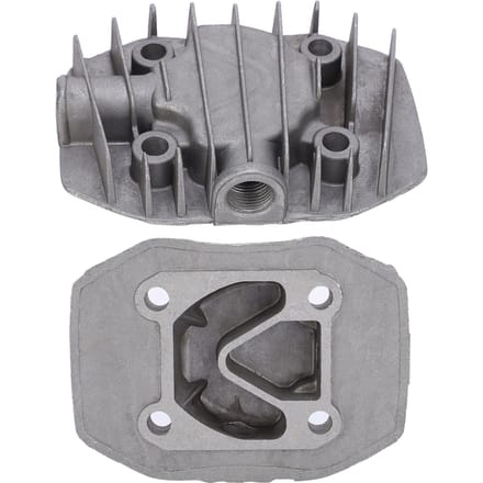 2 stuks luchtcompressor cilinderkop klein 2.53P aluminium koelonderdelen 48 mm x 62 mm zwart