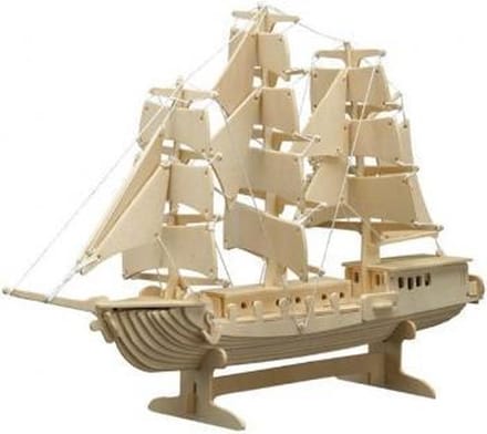 Pebaro houten bouwset zeilschip - creatief speelgoed bouwpakket.