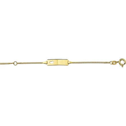 Graveerarmband Hart Gourmette 4-zijdes Geslepen Plaat 5,0 Mm