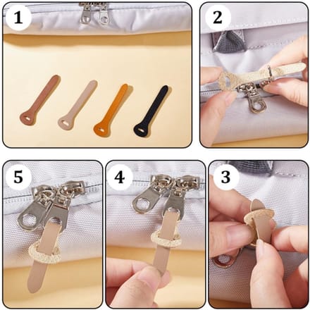 Dailygoods - Handgemaakte Koeienhuid Ritstrekker Set van 24