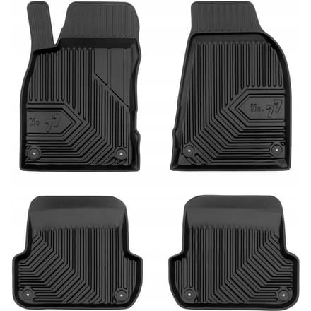 Frogum - No.77 - Automatten 3D - Geschikt voor AUDI RS4 (B7) 2006-2008 - 4-delig - TPE Rubber - Zwart