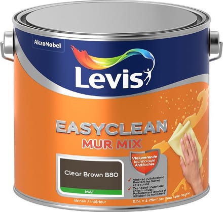 Levis - Easyclean Mur Mat Mix - Clear Brown B80 - Mengverf - 2,5 L