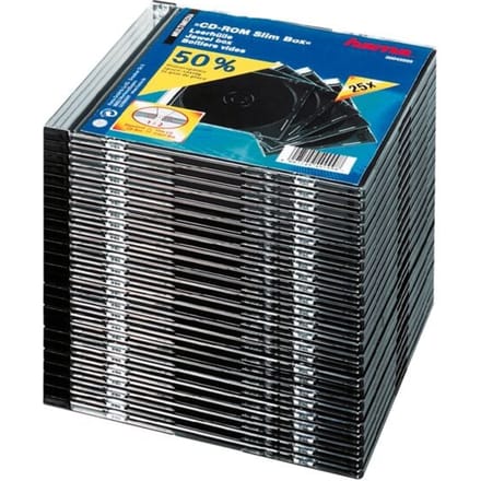 Cd-/dvd-/blu-ray-hoesjes »Slimline« - set van 25