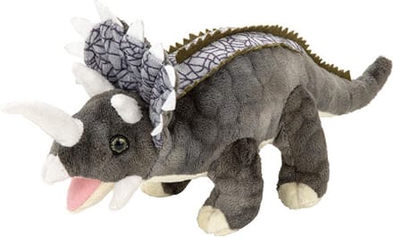 Nature Planet Pluche Triceratops dinosaurus - knuffeldier - 28 cm - Dino speelgoed knuffels