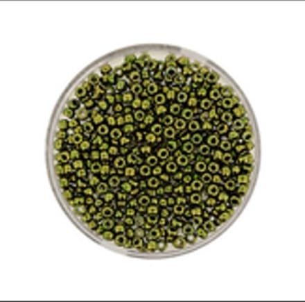 9660-564 Jap. Miyukirocailles - 2,2mm - metallic olivine - 5 gram