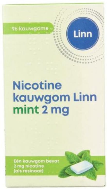 Linn Nicotine Kauwgom Mint 2 mg - 96 stuks