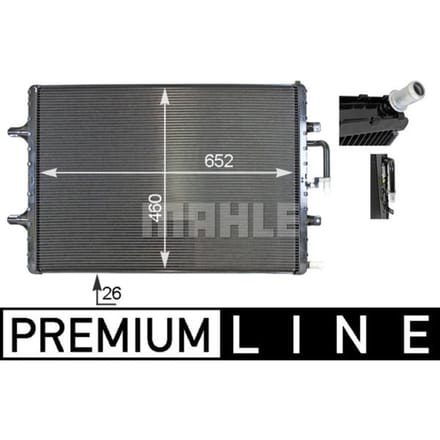 Lage-temperatuurRadiator, laadluchtRadiator MAHLE CIR 2 000P