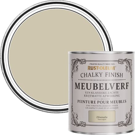 Rust-Oleum Beige Chalky Finish Meubelverf - Zilversalie 750ml