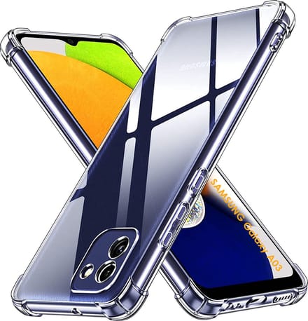 Hoesje voor Samsung Galaxy A03 backcover Shockproof siliconen Transparant