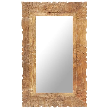 vidaXL - Spiegel - 80x50 - cm - massief - mangohout