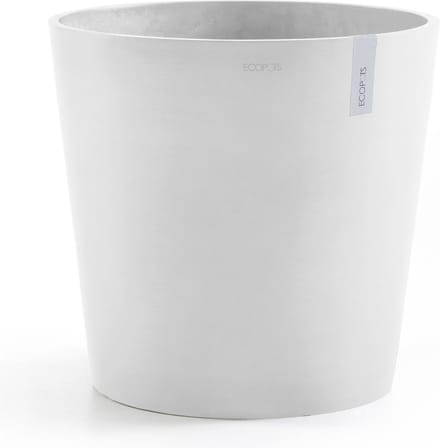 Ecopots Amsterdam 50 - Pure White - Ø50 x H43,8 cm - Ronde witte bloempot