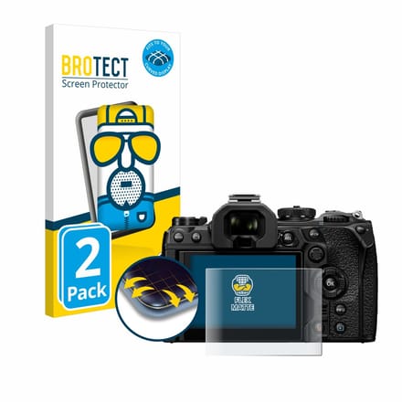 BROTECT - Screenprotector voor Olympus OM System OM-1 Mark II / OM-3 - Folie Beschermfolie matte volledig dekking 2 Stuks