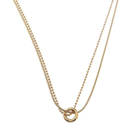 Go Dutch Label Collier Long Round Pendant Goudkleurig