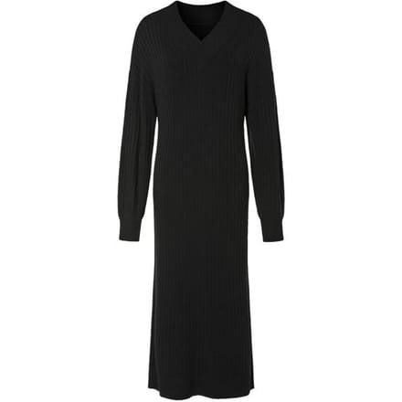 ESMARA Dames midi-gebreide jurk (Zwart, S (36/38))