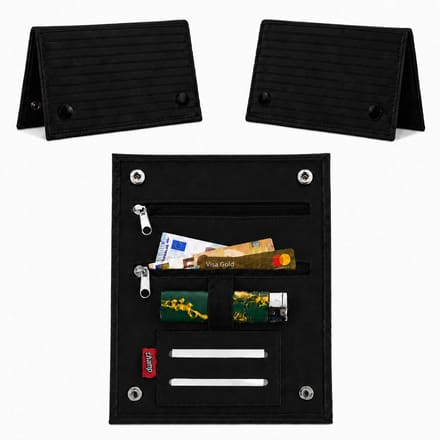 Champ Shag Etui - Tabak Etui - 4 vakken - Gewatteerd - Sigarettenhouder - Black