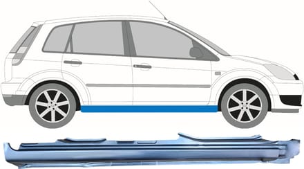 Volledige dorpel voor Ford Fiesta 2002-2008 / Rechts
