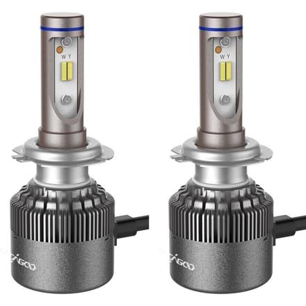 CACAGOO 2-pack H8 / H9 / H11 Auto LED-koplampen Conversiesets Luchtvaart Aluminium behuizing zilver