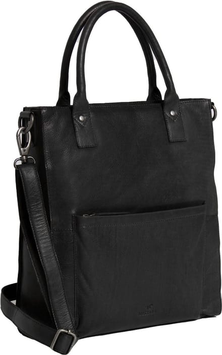 MUSTANG Leren Schoudertas Handtas Perth Shoulderbag Black Zwart