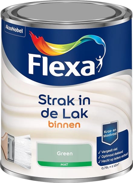 Flexa - Strak In De Lak Binnenlak Mat - Green - Mengverf - 750 Ml