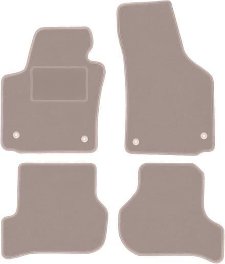 Beige veloursmatten voor: Seat Leon II hatchback (2005-2012)