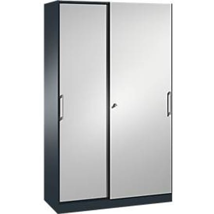 Schuifdeurkast ASISTO C 3000, 5 ordnerhoogten, afsluitbaar, breedte 1200 mm,