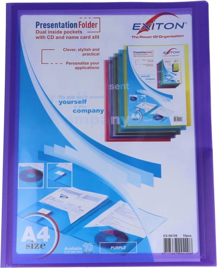 Exiton documentenmap - A4 - Doorzichtig Paars - presentatiemap