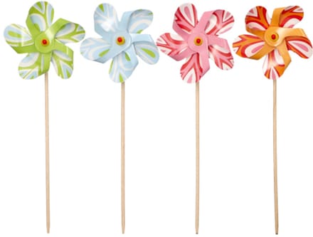 50 Decoprikkers 17,5 cm assorti kleuren Molen